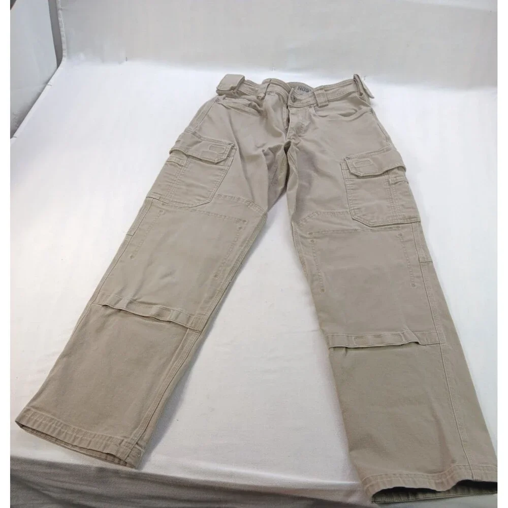 Duluth Trading Co Flex Fire Hose Pants Men's 30x30 Khaki Stretch Relaxed Fit